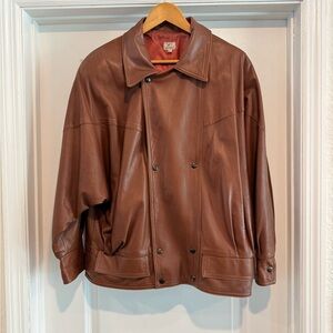 Vintage Brown Leather Jacket